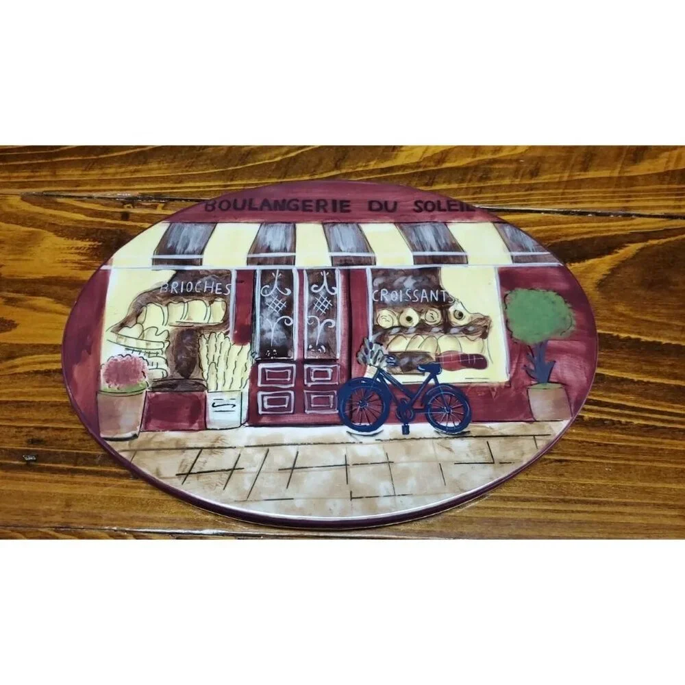 Certified International Kate McRostie Decorative plate,Pot holder Trivet ,Bistro